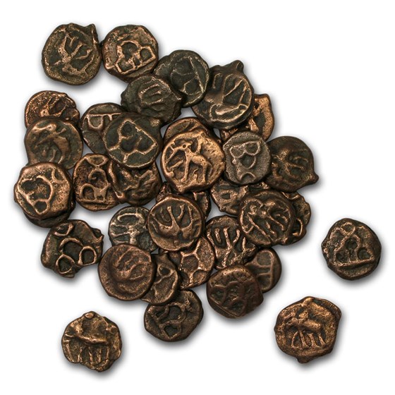 Mauryan Empire Copper 1/4 Karshapana (185-75 BC) VG-Fine Mauryan Empire Copper 1/4 Karshapana (185-75 BC) VG-Fine